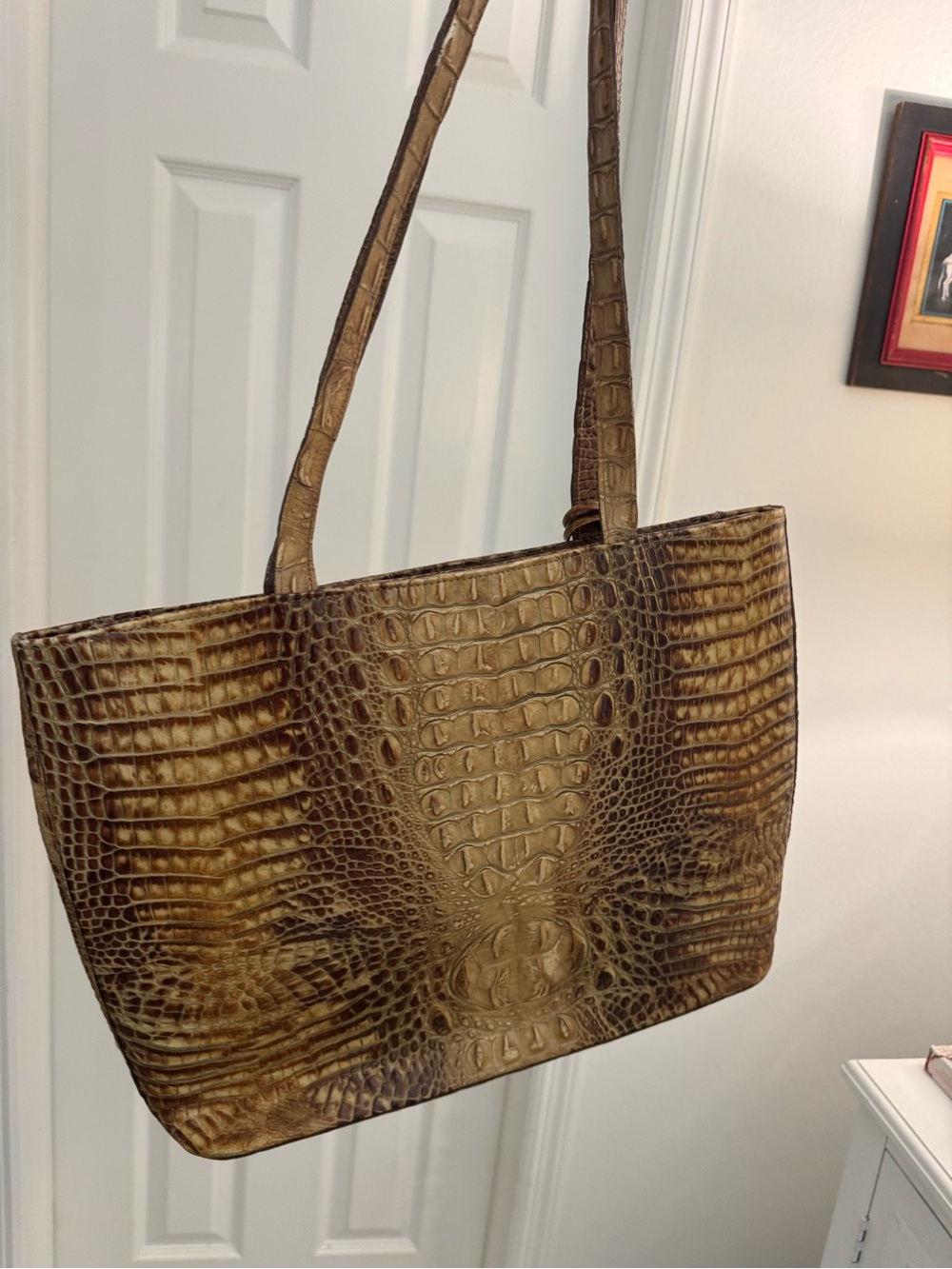 Brahmin croc tote